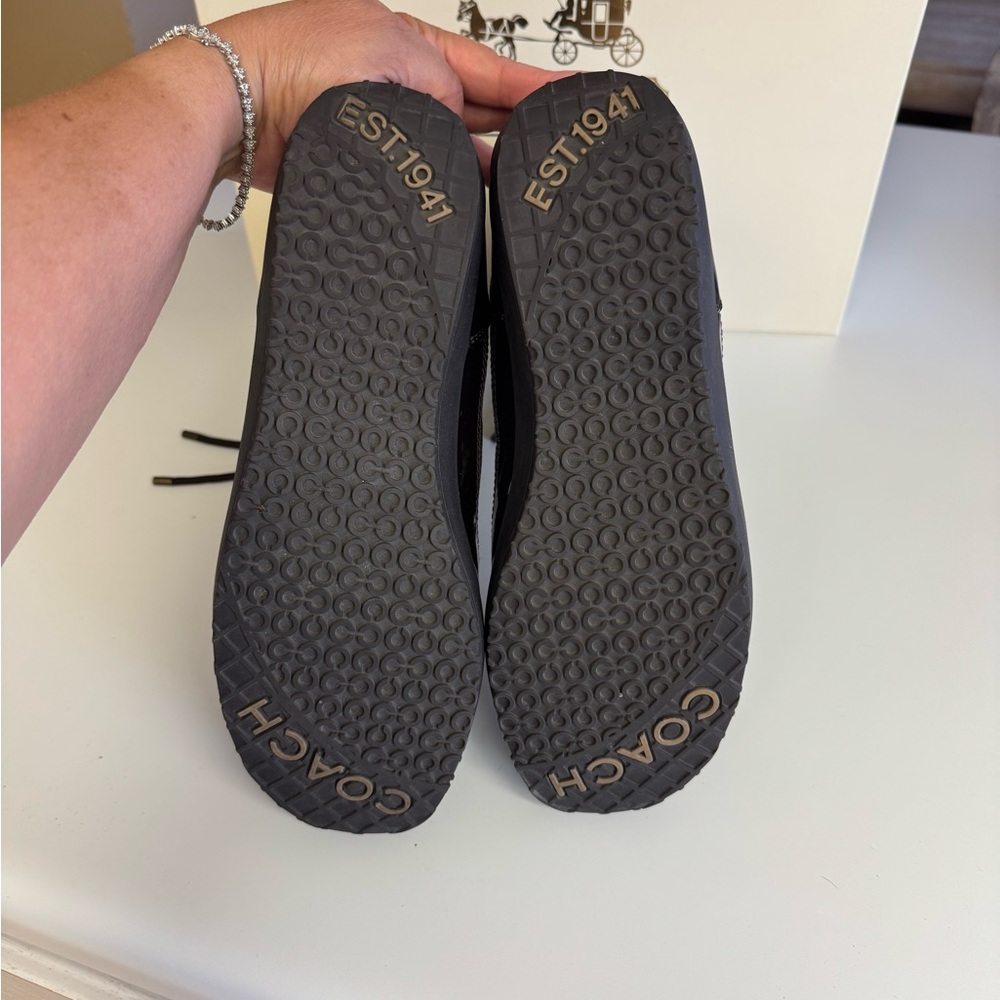 Coach Brown Winter Boots with Signature Monogram - Picture 4 of 5